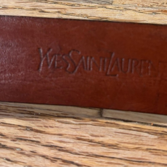 Yves Saint Laurent black handcrafted leather belt size 42 - Picture 5 of 7